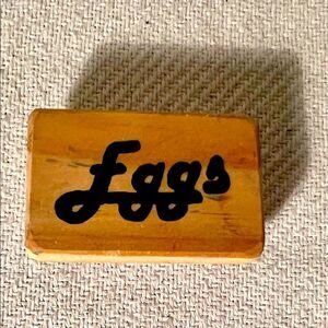 Eggs Fun Text Rubber Stamp for Stamping Crafting Planners.